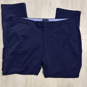 Mens 40/31 Peter Millar Performance Navy Chinos Pants